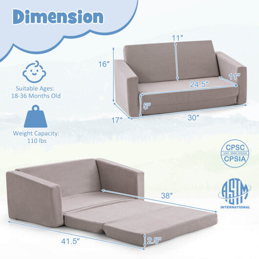 2-in-1 Toddler Fold out Couch
