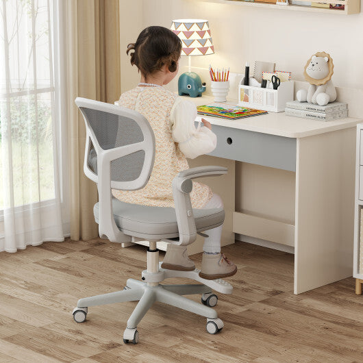 Kids Desk Chair Children Study Chair with Adjustable Height Armrest and Footrest-Blue