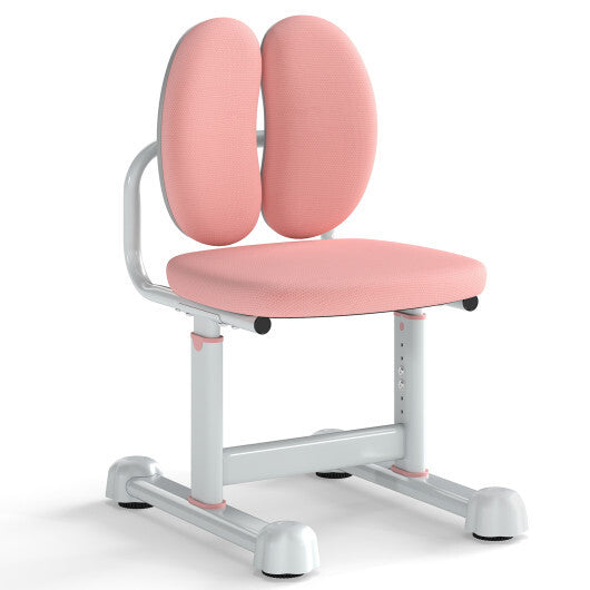 Kids Desk Chair Children Study Chair with Double Back Support and Adjustable Height-Gray W2B