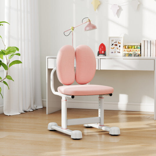 Kids Desk Chair Children Study Chair with Double Back Support and Adjustable Height-Gray W2B