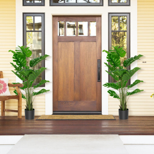 2 Pieces 5 Feet Artificial Monstera Tree Set W2B