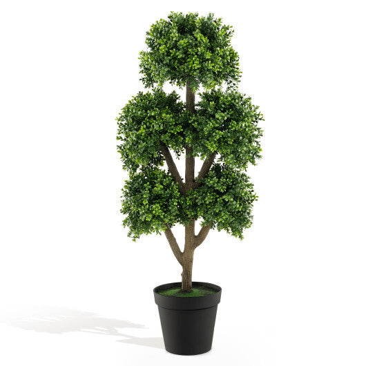 45 Inch Artificial Boxwood Topiary Ball Tree W2B