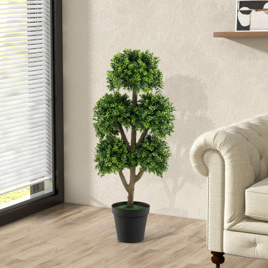 45 Inch Artificial Boxwood Topiary Ball Tree W2B