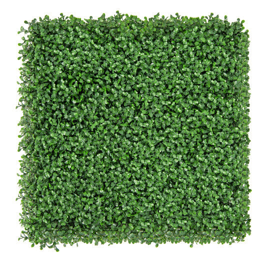 12 Pieces 20 x 20 Inch Artificial Boxwood Wall Panels with Insertable Branches W2B