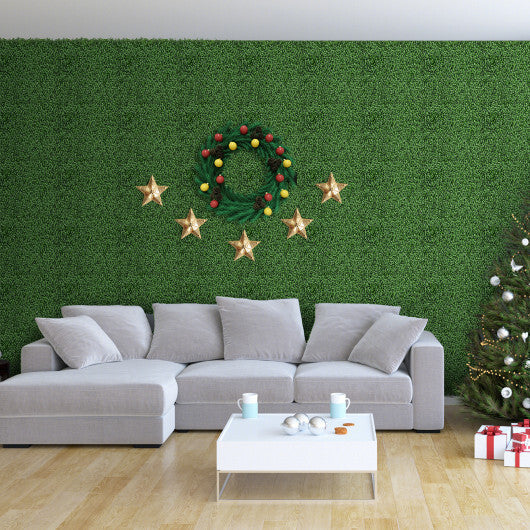 12 Pieces 20 x 20 Inch Artificial Boxwood Wall Panels with Insertable Branches W2B