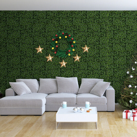 12 Pieces 20 x 20 Inch Artificial Topiary Gardenia Shrub Grass Panels W2B