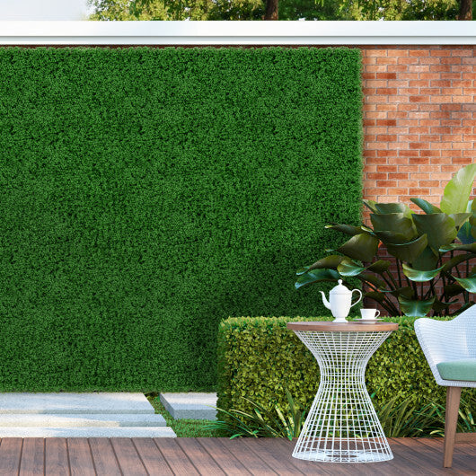 12 Pieces 20 x 20 inches Artificial Grass Wall Panels for Garden Yard Balcony-Light Green W2B