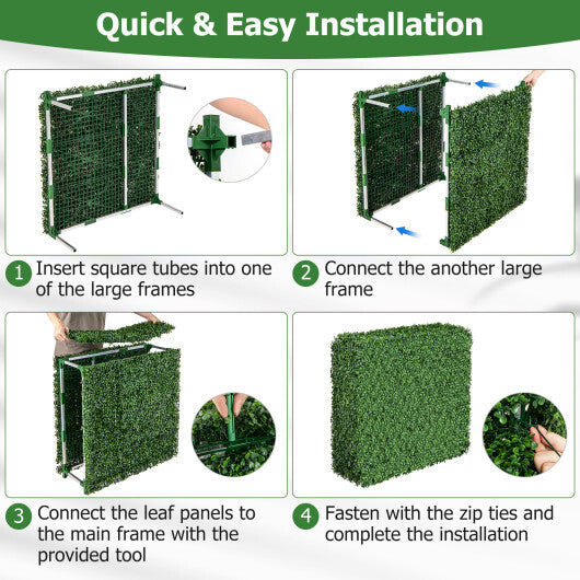 Faux Greenery Room Divider Decorative Privacy Screen Fence Hedge Wall-M W2B