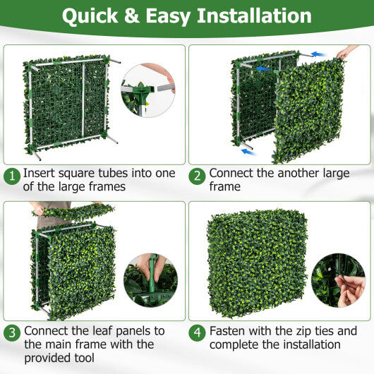 Faux Greenery Room Divider Decorative Privacy Screen Fence Hedge Wall-M W2B