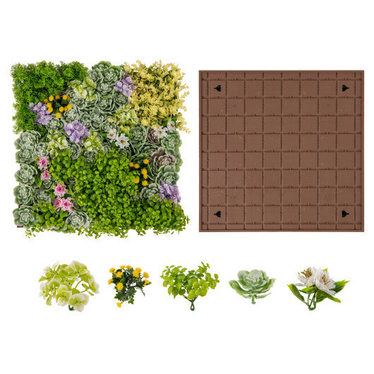 20" x 20" 3D Hanging Succulents with 10 Types of Mixed Faux Plants for Balcony Home W2B