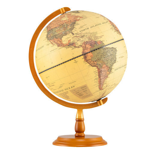 12 Inch Illuminated World Globe Antique Light up Globe Night Lamp-Navy W2B