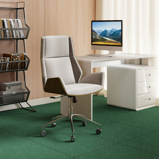 25 Pack-100 Sq.Ft. Foam Floor Tiles Interlocking Carpet Tiles with Edge Borders-Beige