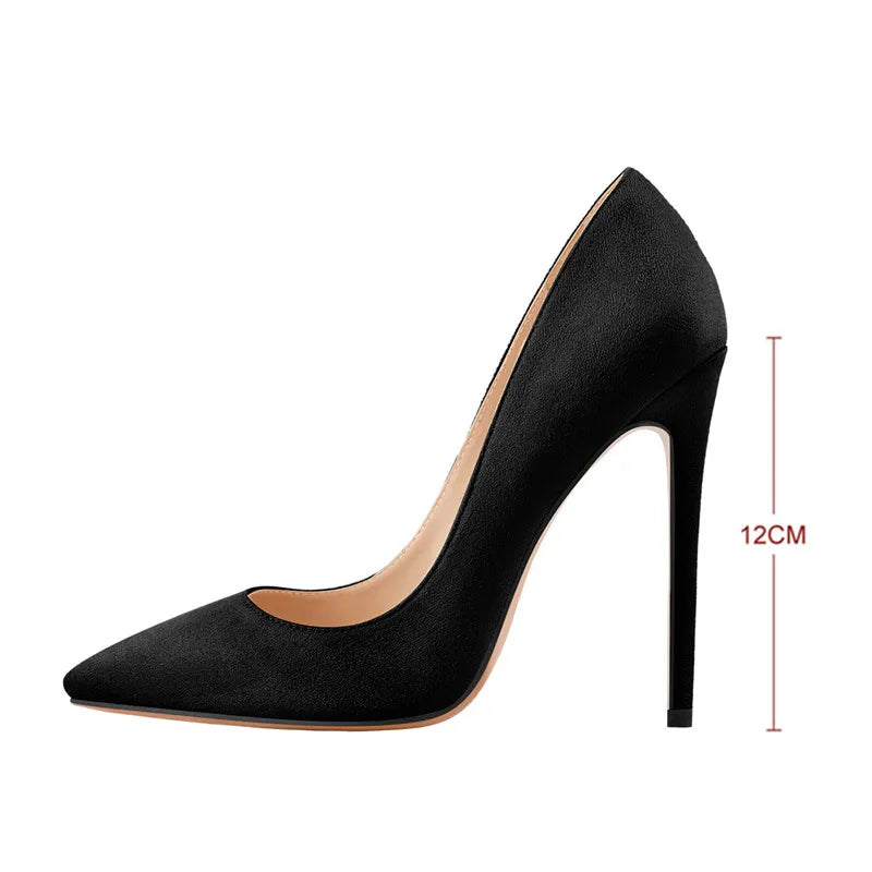 Onlymaker Women Pumps Pointed Toe Slip-On Thin Heels Patent Leather Party Wedding Office Lady Big Size Shoes Pi-Mart