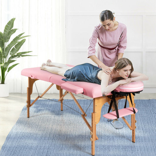 Height Adjustable Facial Spa Bed with Carry Case W2B