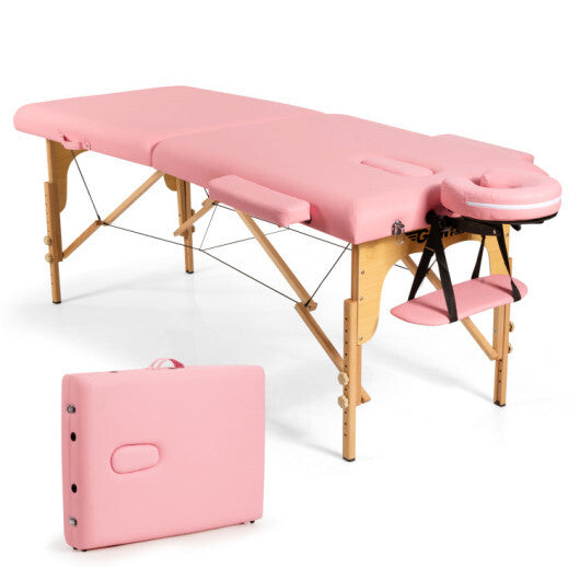 Height Adjustable Facial Spa Bed with Carry Case W2B