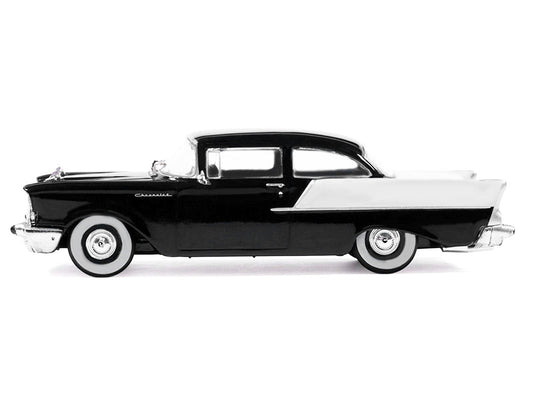 1957 Chevrolet One-Fifty Sedan Black and White 1/64 Diecast Model Car by IXO Models Greenlight