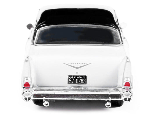 1957 Chevrolet One-Fifty Sedan Black and White 1/64 Diecast Model Car by IXO Models Greenlight