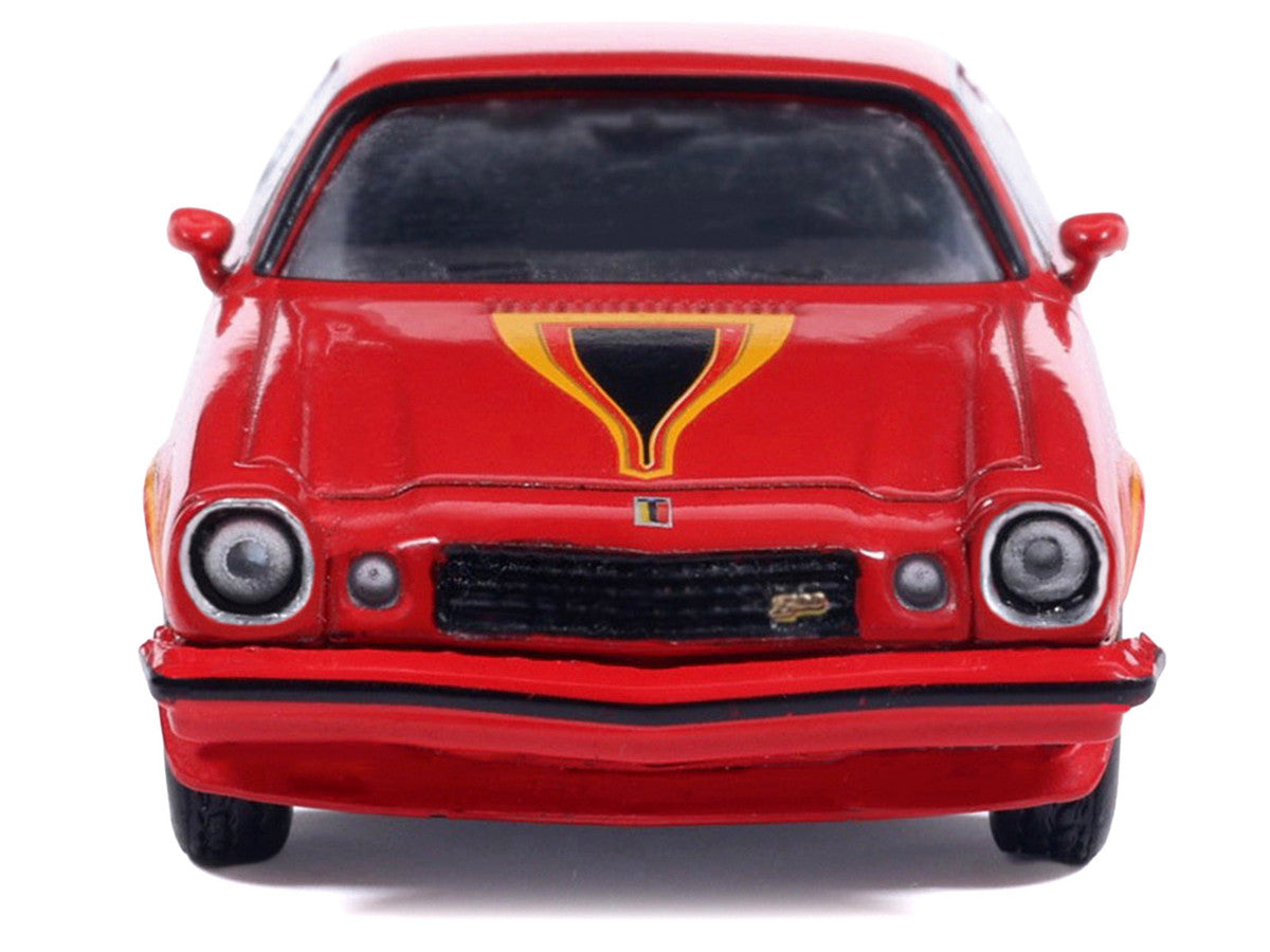 1977 Chevrolet Camaro Z28 Red with Hood Stripes 1/64 Diecast Model by IXO Models IXO