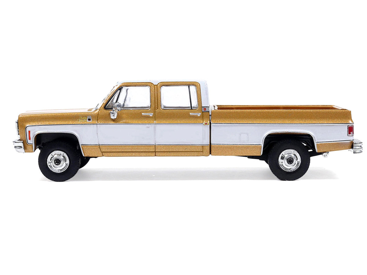 1975 GMC Sierra Classic K2500 Pickup Truck Yuba Gold Metallic and White 1/64 Diecast Model by IXO Models IXO