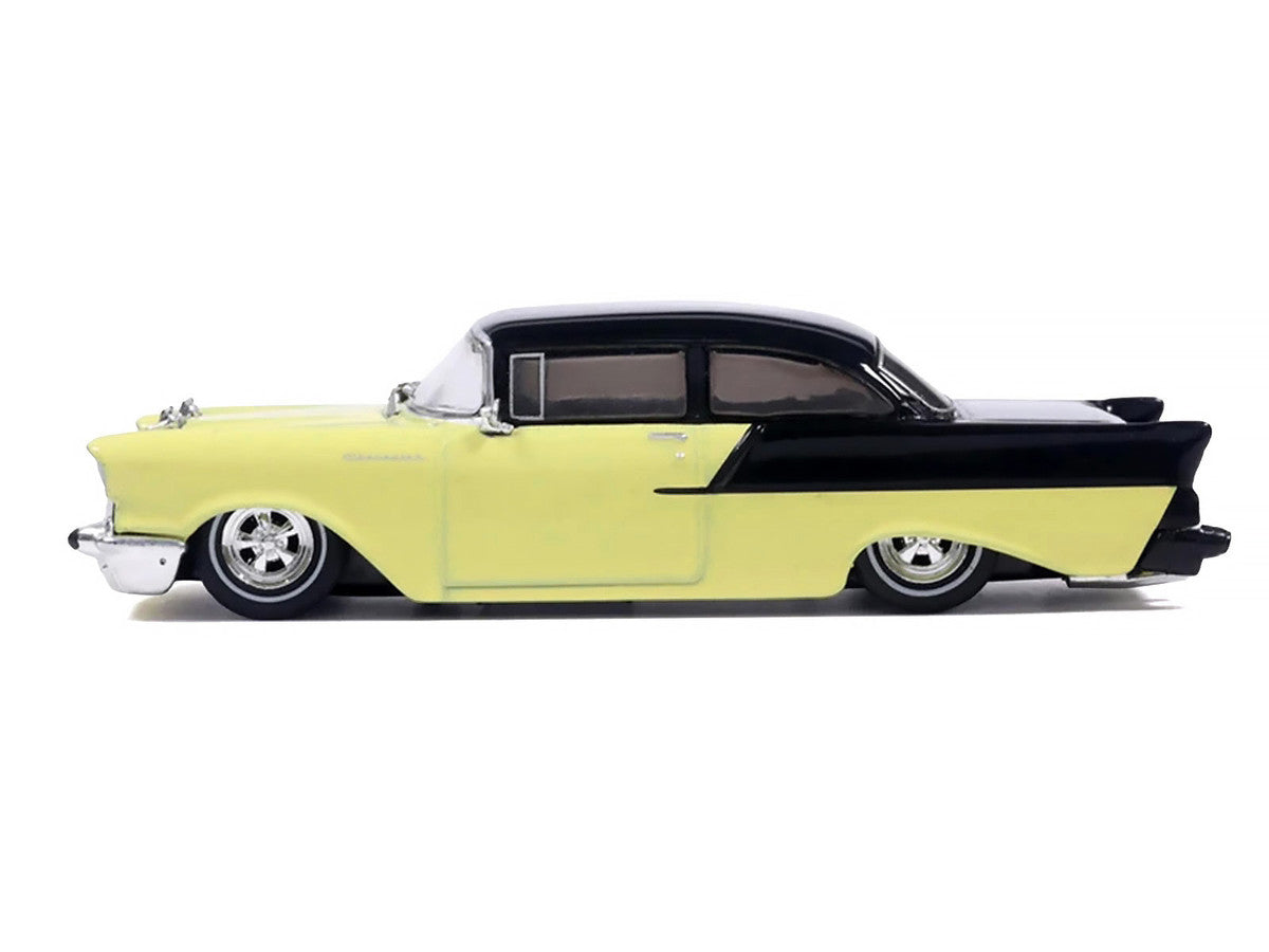 1957 Chevrolet One-Fifty Lowered Colonial Cream and Onyx Black 1/64 Diecast Model Car by IXO Models IXO