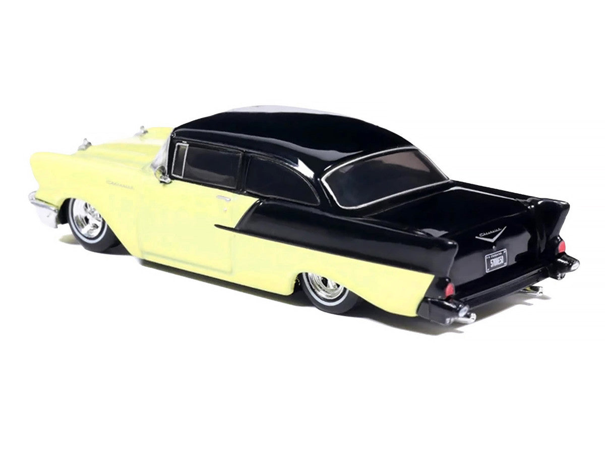 1957 Chevrolet One-Fifty Lowered Colonial Cream and Onyx Black 1/64 Diecast Model Car by IXO Models IXO