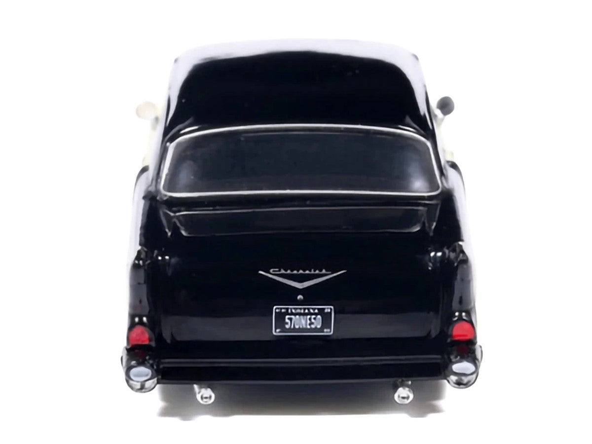 1957 Chevrolet One-Fifty Lowered Colonial Cream and Onyx Black 1/64 Diecast Model Car by IXO Models IXO