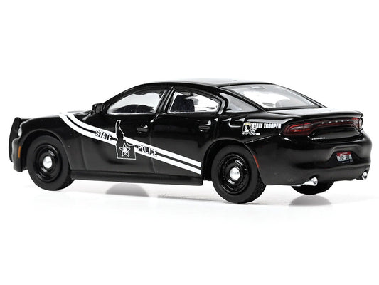 2023 Dodge Charger Pursuit "Idaho State Police" Black with White Stripes 1/64 Diecast Model by IXO Models-1