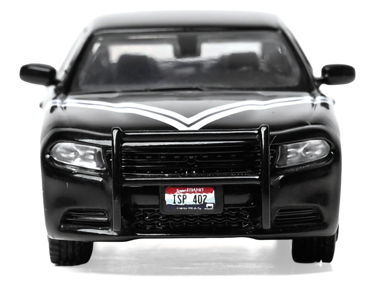 2023 Dodge Charger Pursuit "Idaho State Police" Black with White Stripes 1/64 Diecast Model by IXO Models-2