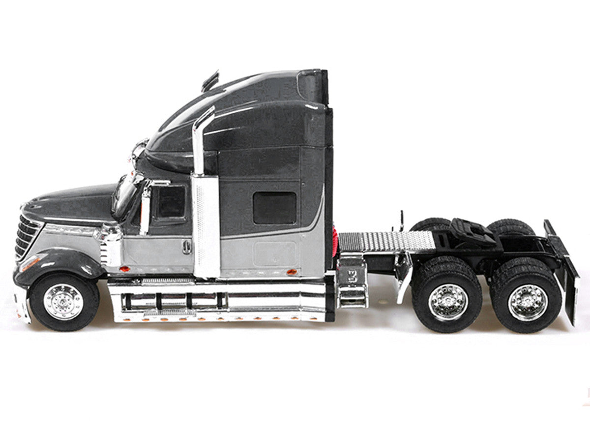 2010 International Lonestar Truck Tractor Gray and Light Gray Two-Tone 1/64 Diecast Model by IXO Models-0
