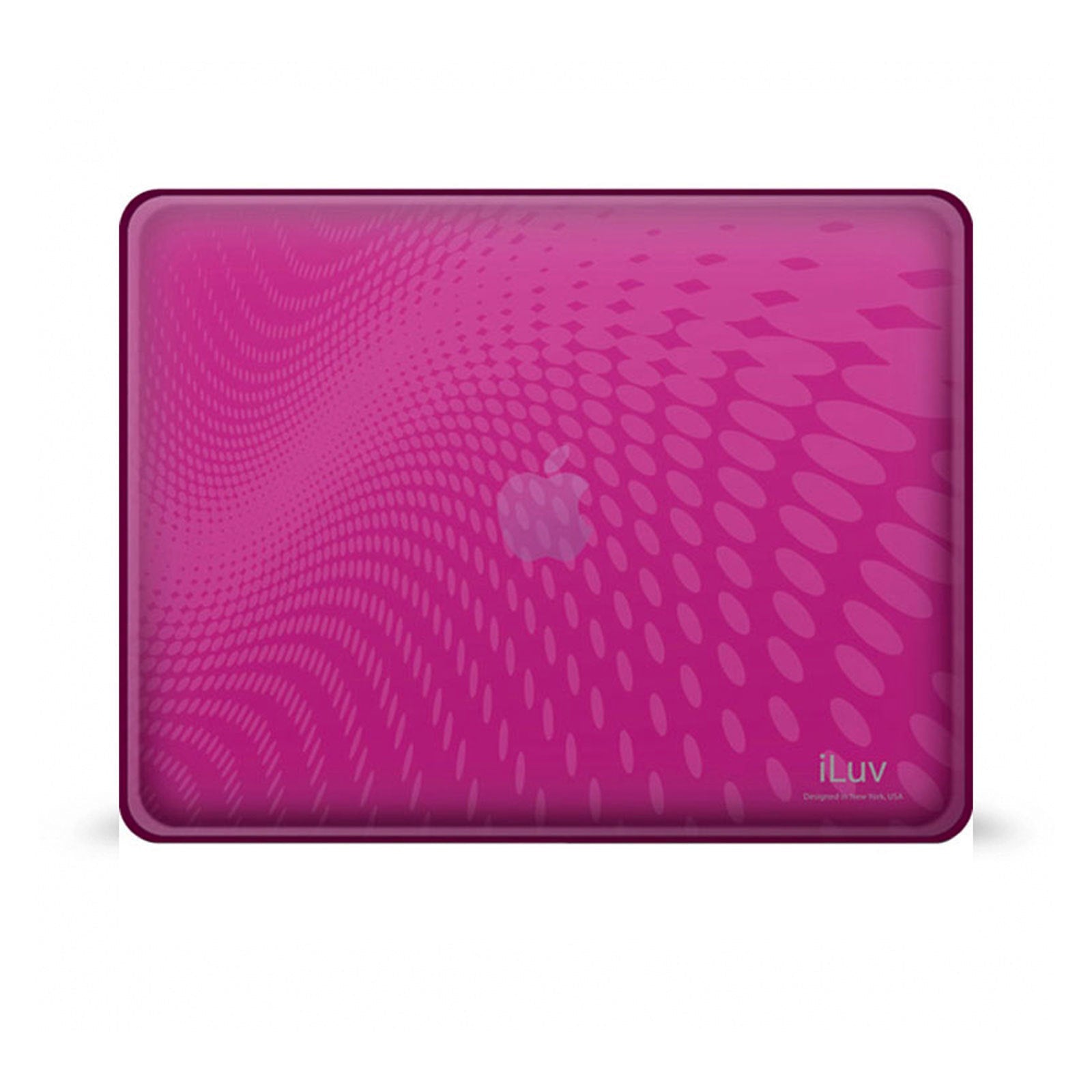 Pink Flexi-Clear Case With Dot Wave Pattern For iPad 1G W2B