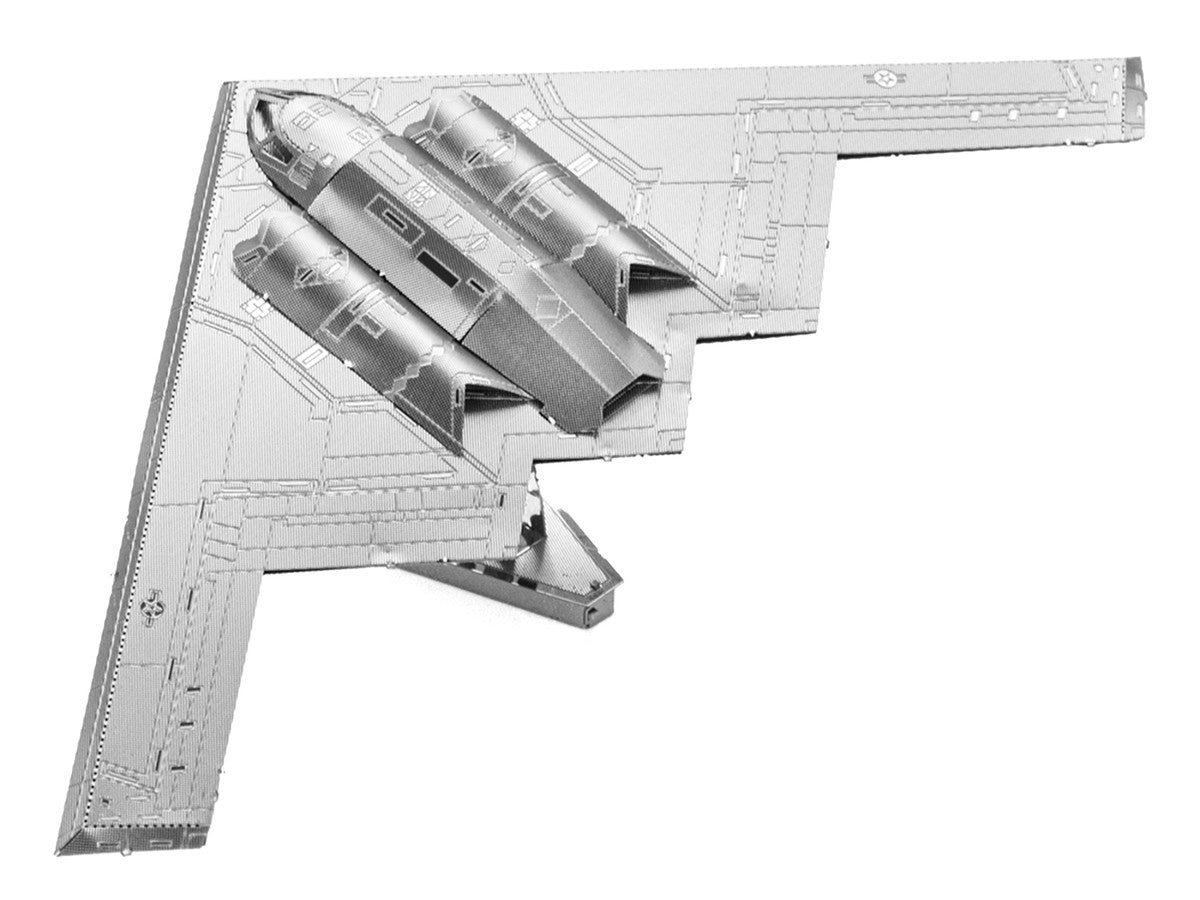Model Kit Northrop Grumman B-2 Spirit Stealth Bomber Aircraft (Moderate Difficulty) Steel Model by Metal Earth-3