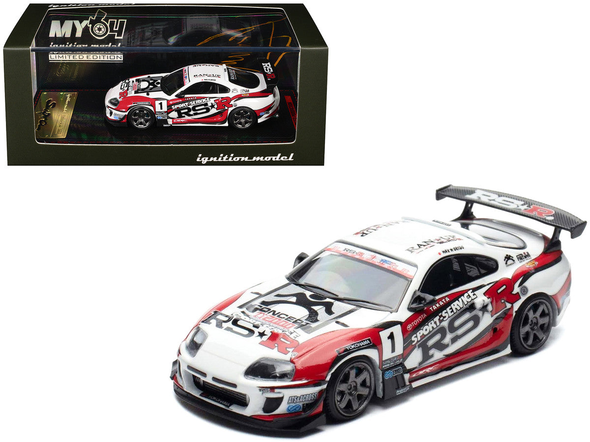 Toyota Supra (JZA80) RZ RHD (Right Hand Drive) #1 "Sport Service RSR" White with Graphics "Malaysia Exclusive" 1/64 Diecast Model Car by Ignition Model Ignition Model