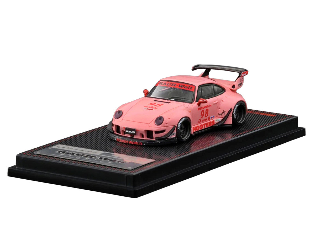 RWB 993 #98 "Hooters" Matt Pink 1/64 Diecast Model Car by Ignition Model Ignition Model