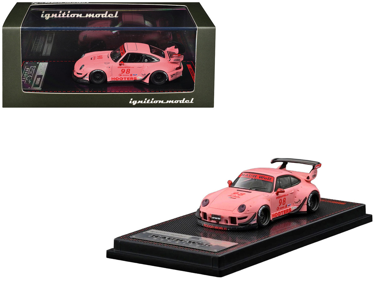 RWB 993 #98 "Hooters" Matt Pink 1/64 Diecast Model Car by Ignition Model Ignition Model
