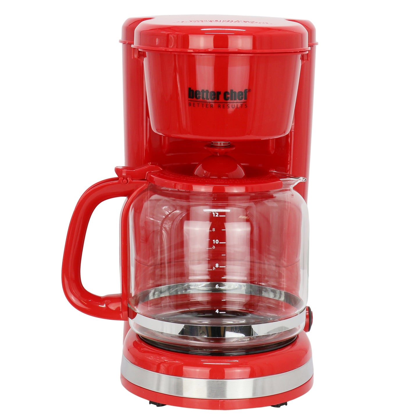Better Chef 12 Cup 900 Watt Coffee Maker in Red W2B