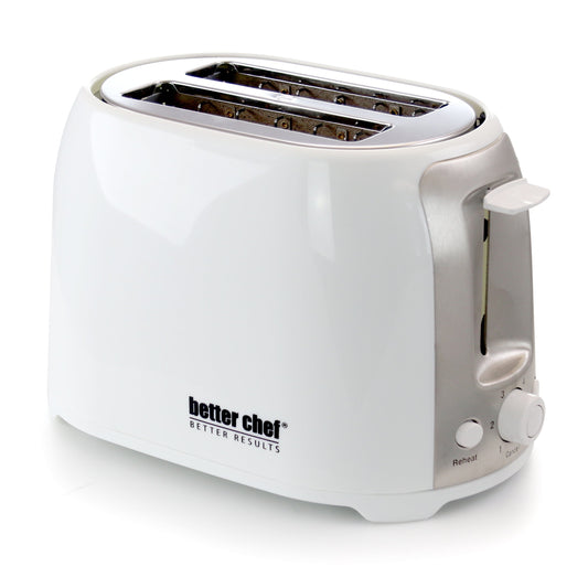Better Chef Cool Touch Wide-Slot Toaster in White W2B