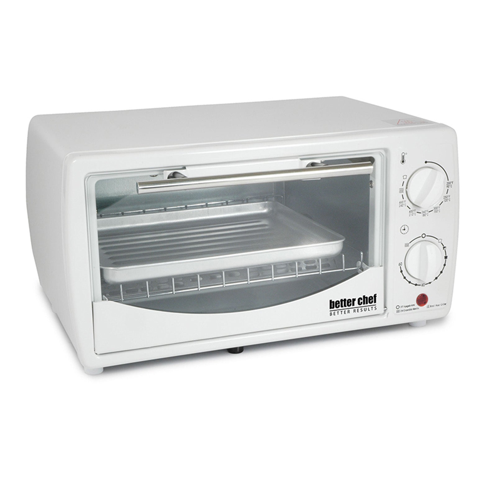 Better Chef 9 Liter Toaster Oven Broiler-White W2B