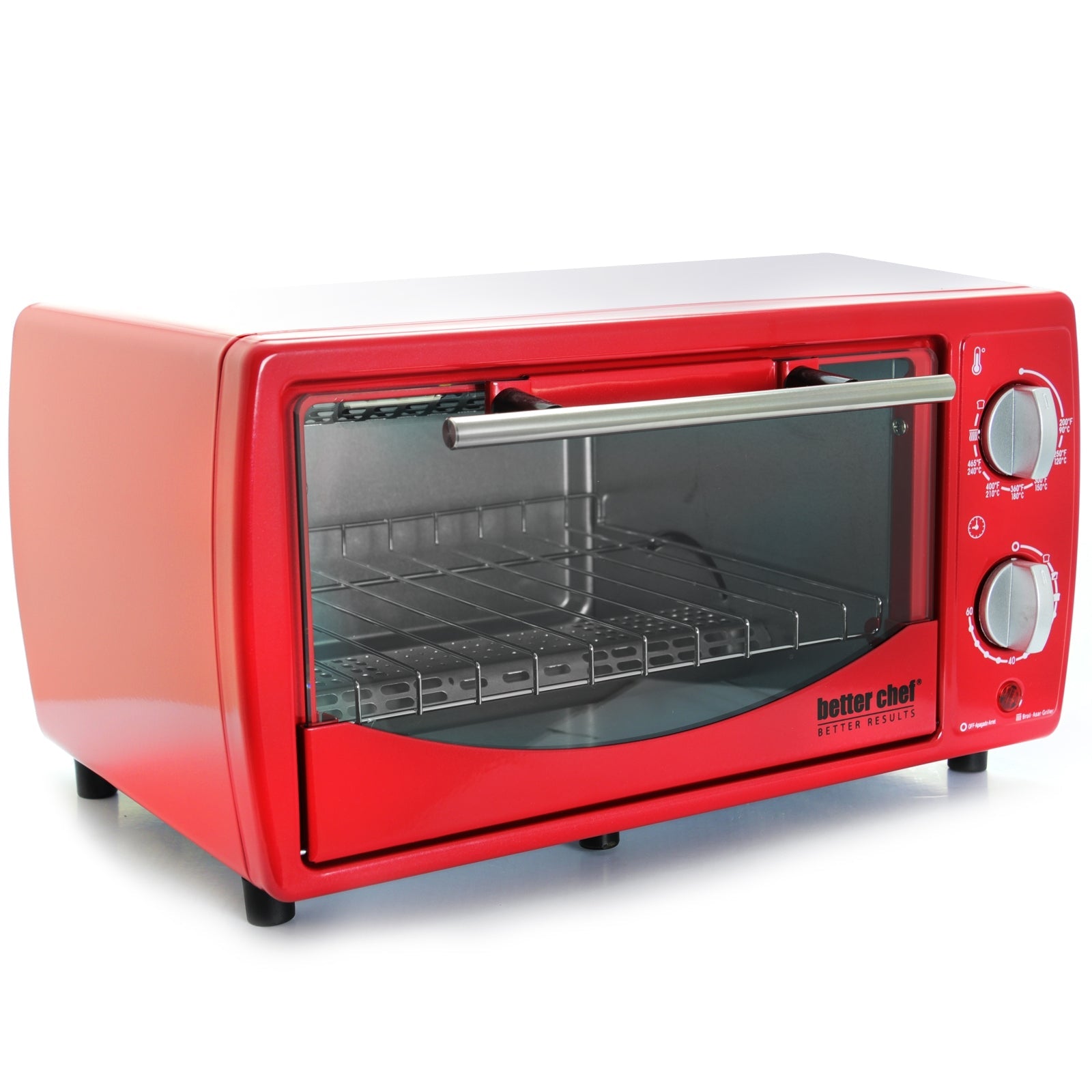 Better Chef 9 Liter Toaster Oven Broiler Red W2B