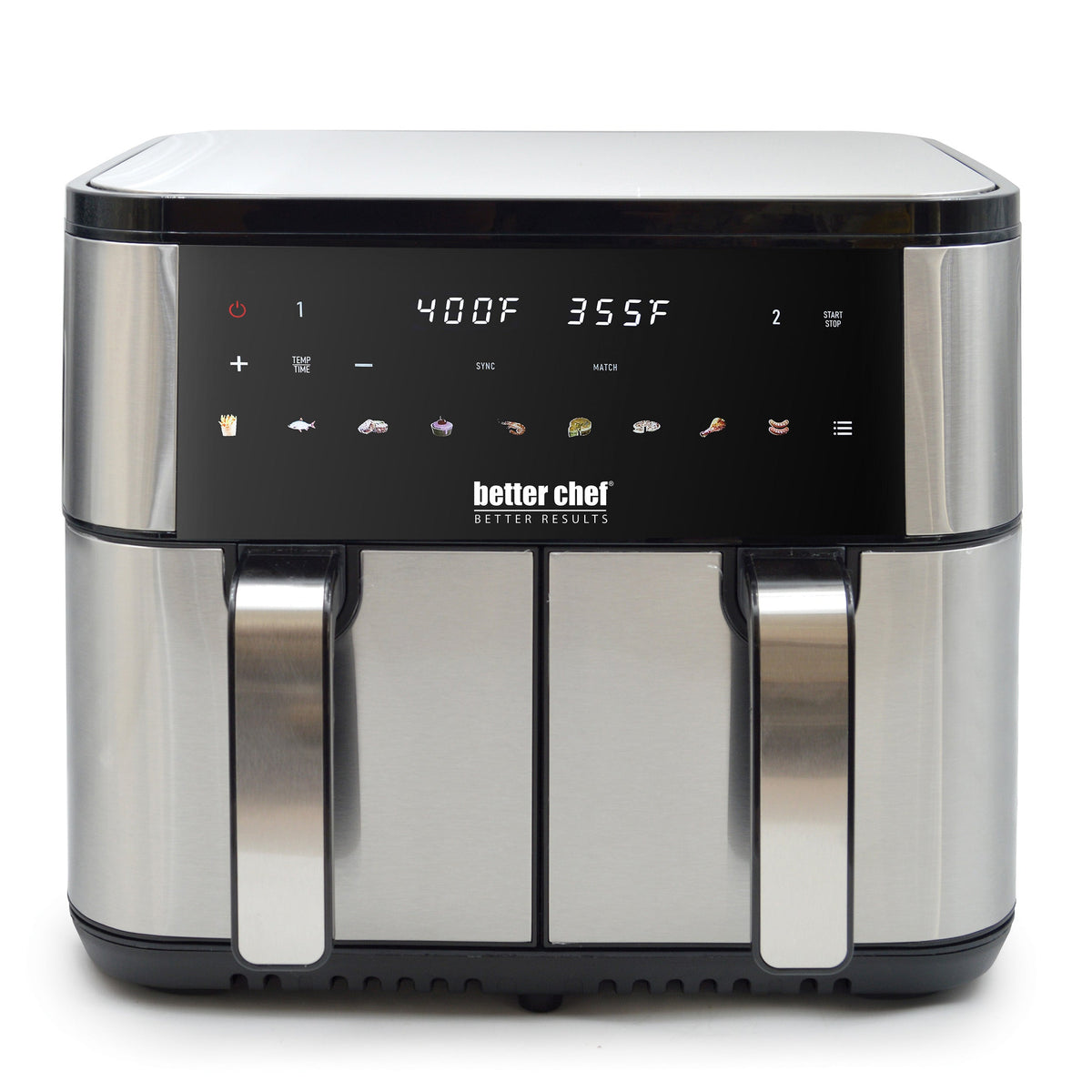 Better Chef 9 Quart Dual Basket Digital Display Air Fryer W2B