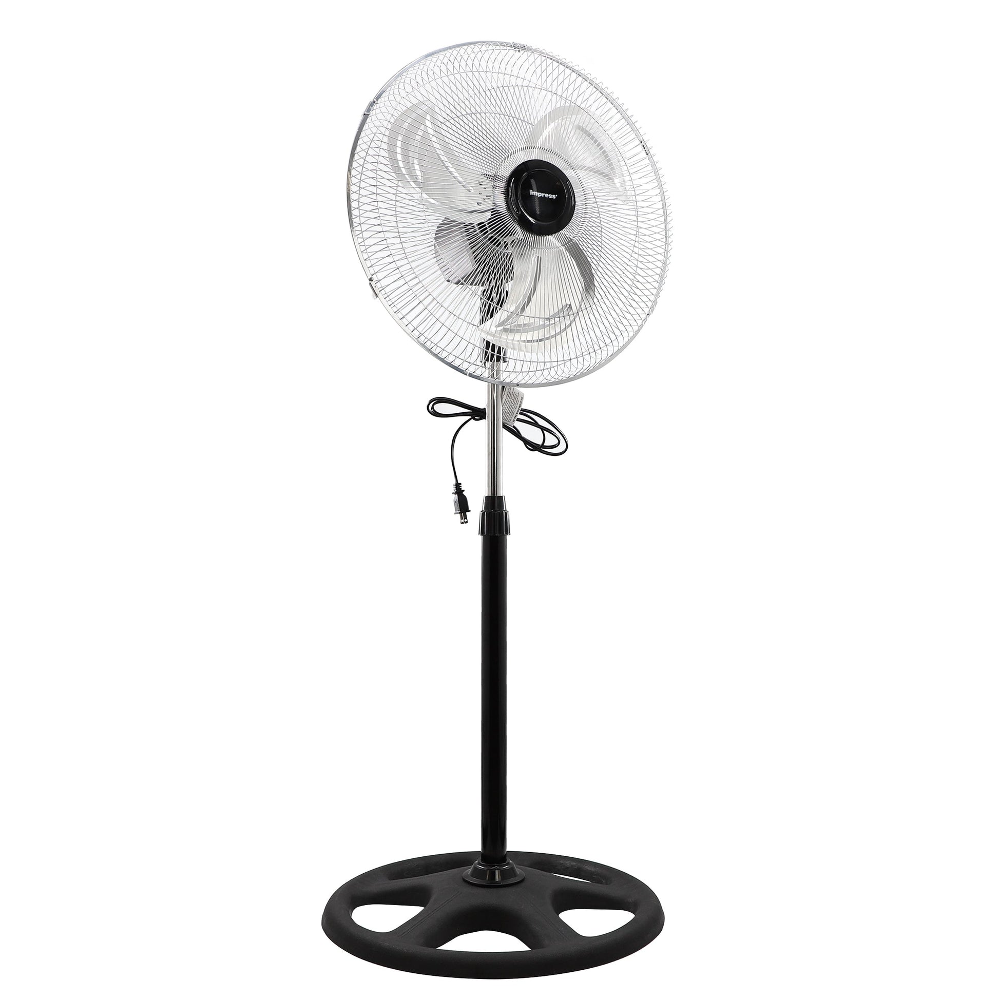 Impress 18 Inch Chrome Hi-Speed Industrial Standing Fan W2B