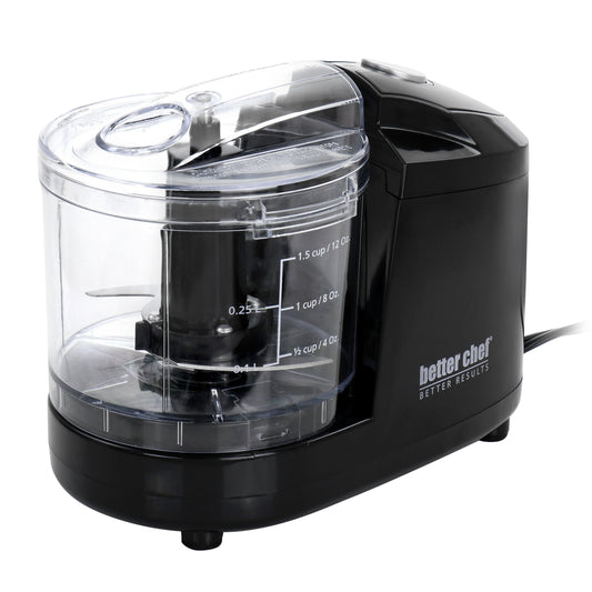 Better Chef 1.5 Cup Safety Lock Compact Chopper in Black W2B