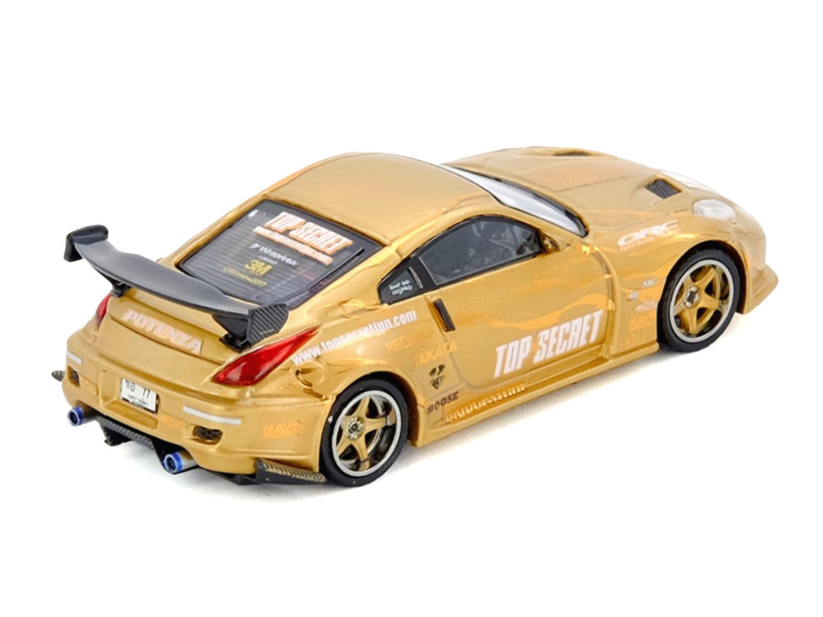 Nissan "Top Secret Thailand" 350Z RHD (Right Hand Drive) Gold Metallic with Graphics 1/64 Diecast Model Car by Inno Models Inno Models