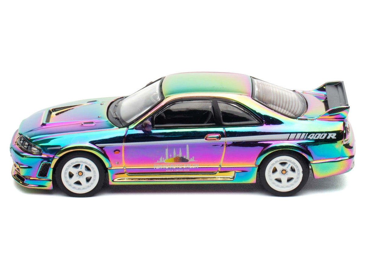 Nissan Skyline GT-R (R33) Nismo 400R RHD (Right Hand Drive) Chameleon "Tokyo Auto Salon Kuala Lumpur First Edition" 1/64 Diecast Model Car by Inno Models-0