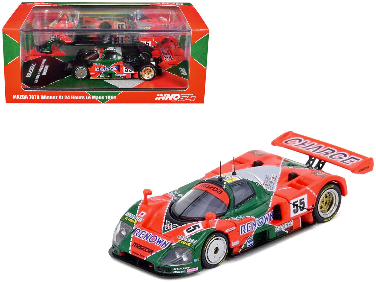Mazda 787B #55 Johnny Herbert - Volker Weidler - Bertrand Gachot "Mazdaspeed" Winner "24 Hours of Le Mans" (1991) 1/64 Diecast Model Car by Inno Models Inno Models