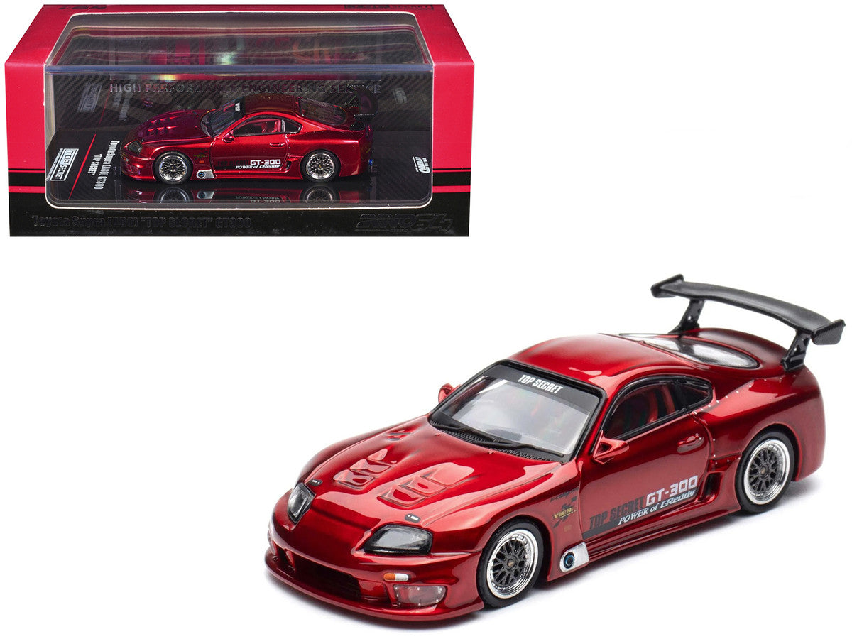 Toyota Supra (A80) "Top Secret" GT300 RHD (Right Hand Drive) Red Metallic 1/64 Diecast Model Car by Inno Models-0