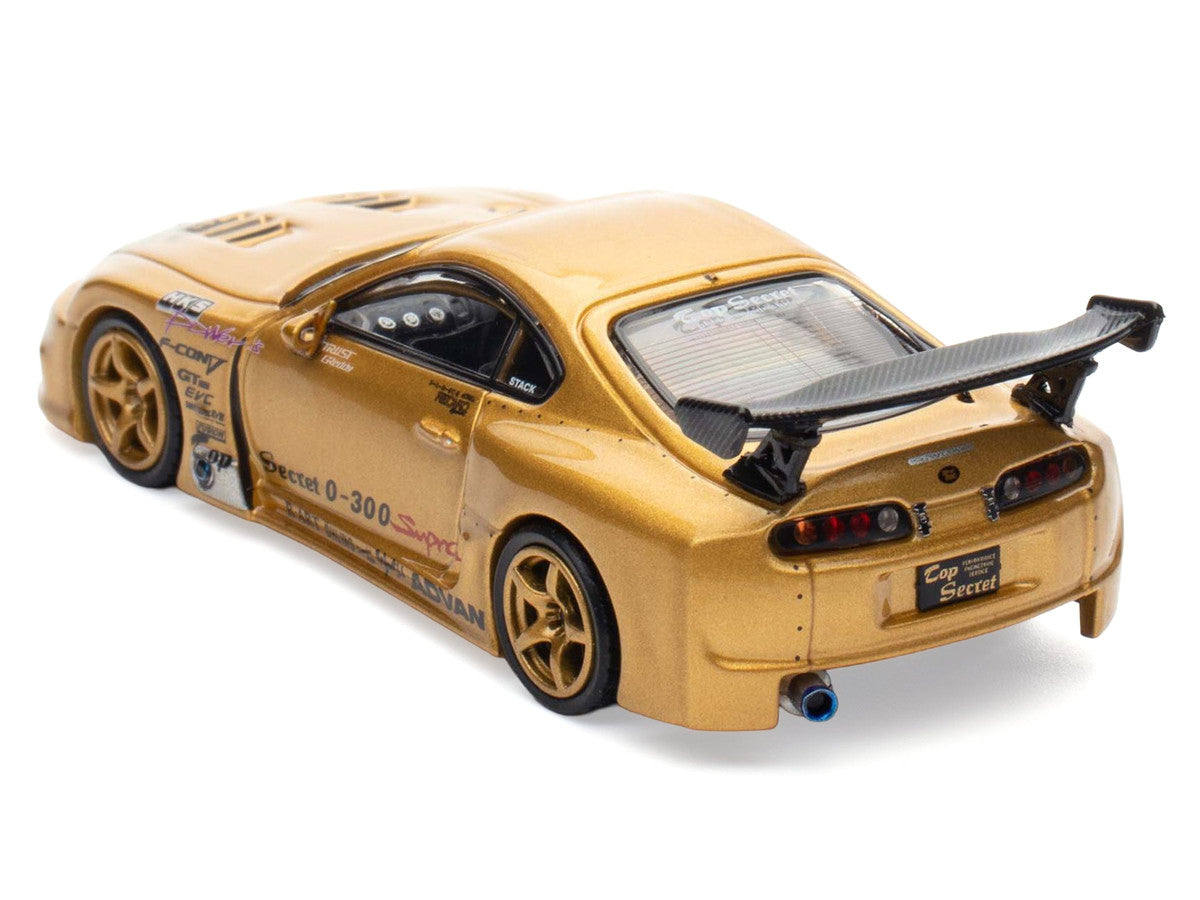 Toyota Supra (A80) "Top Secret" GT300 RHD (Right Hand Drive) Gold Metallic "Tokyo Auto Salon 2025 Event Exclusive" 1/64 Diecast Model Car by Inno Models-2
