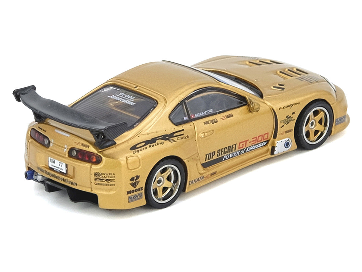 Toyota Supra (A80) "Top Secret Thailand" GT300 RHD (Right Hand Drive) Gold Metallic "Tokyo Auto Salon Kuala Lumpur 2025 Event Exclusive" 1/64 Diecast Model Car by Inno Models-3