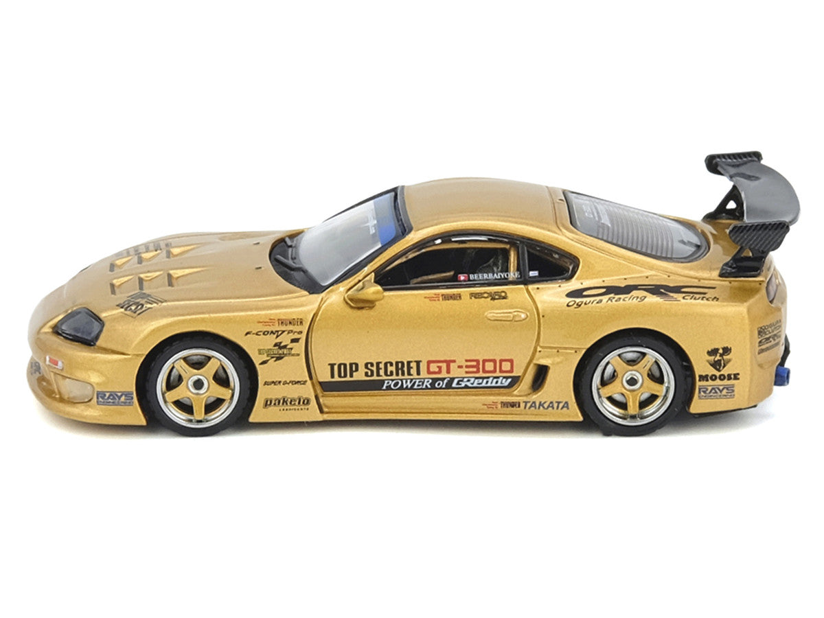 Toyota Supra (A80) "Top Secret Thailand" GT300 RHD (Right Hand Drive) Gold Metallic "Tokyo Auto Salon Kuala Lumpur 2025 Event Exclusive" 1/64 Diecast Model Car by Inno Models-2