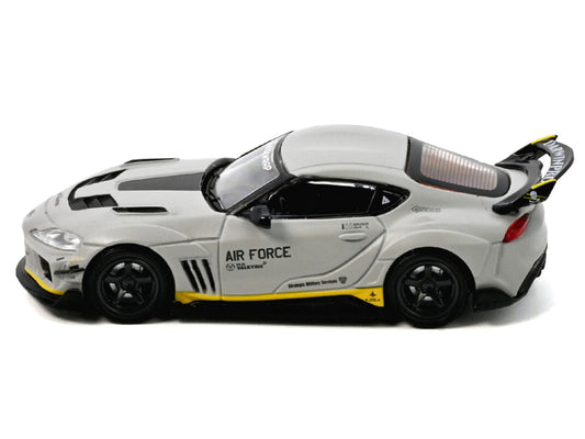 Toyota Supra (A90) WBK DarwinPro "Air Force" Matt Gray with Carbon Accents 1/64 Diecast Model Car by Inno Models Inno Models