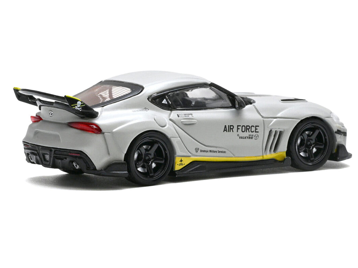 Toyota Supra (A90) WBK DarwinPro "Air Force" Matt Gray with Carbon Accents 1/64 Diecast Model Car by Inno Models Inno Models